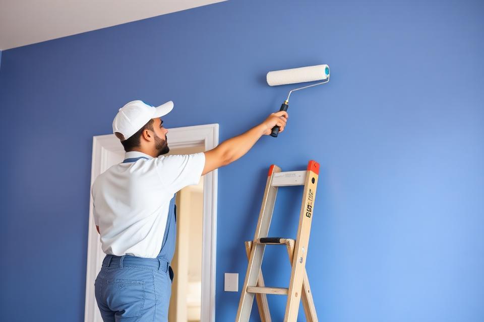 Professional painter from a painting franchise at work